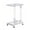 Chrome, variant on Tcbosik C-Shaped Sofa Side Table with Wheels, Rolling Bedside Table with Glass Top, Acrylic End Table with Metal Frame for Living Room, Chrome
