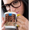 thumbnail image 2 of 3drose, Morocco, Ouarzazate, Ait Benhaddou, Southern Moroccan Building., 11oz Two-tone Yellow Mug, 2 of 6