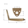 thumbnail image 4 of Pièces de Cordier Triangle en Métal Bronze pour Remplacement de Mandoline Supérieure Cintrée à 8 Cordes, 4 of 5