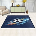 thumbnail image 3 of Non-Slip Area Rug 36"x24" Indoor Washable Floor Mats Carpet Printed for Living Room, Bedroom, Home Decor Soccer Ball in Space, 3 of 7