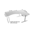 thumbnail image 2 of Escritorio Eléctrico ErgoPOSE altura ajustable 60x125 cm Gris Ergo1234, 2 of 7