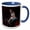 Blue/White, variant on 3drose, the Tango Dance, 11oz Two-tone Red Mug