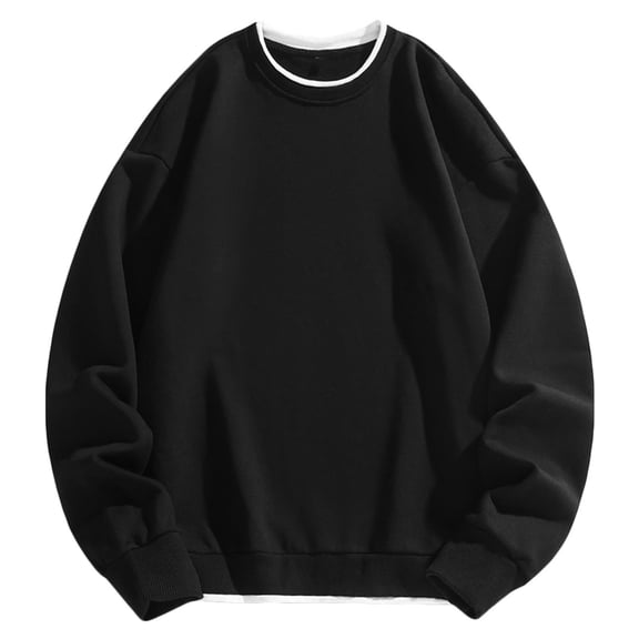 yillto Big and Tall Sweatshirt for Mens Crewneck Long Sleeve Shirts Casual Loose Pullover Tops M-4XL