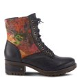 thumbnail image 5 of L’Artiste Marty Hand-Painted Leather Ankle Boots for Women – Cozy Flannel Lined Comfort Boot with Zipper Closure, 5 of 7