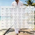 thumbnail image 3 of Miqool Mens 2 Piece Outfits Linen Stand Collar Long Sleeve Shirt Loose Workwear Pants Matching Set Casual Loungewear Tracksuit S‑3XL, 3 of 8