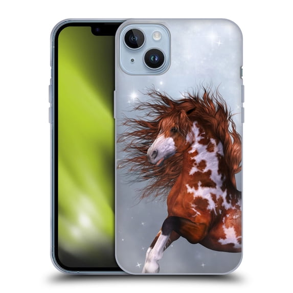 Head Case Designs Officially Licensed Simone Gatterwe Horses Native Soft Gel Case Compatible with Apple iPhone 14 Plus