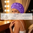 thumbnail image 3 of Oksale Silk Bonnet for Sleeping Women Men for Long Hair Satin Sleep Caps Wide Band Womens Bonnets Purple, 3 of 6