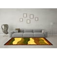 thumbnail image 3 of Ahgly Company Machine Washable Indoor Rectangle Oriental Yellow Modern Area Rugs, 8' x 10', 3 of 4