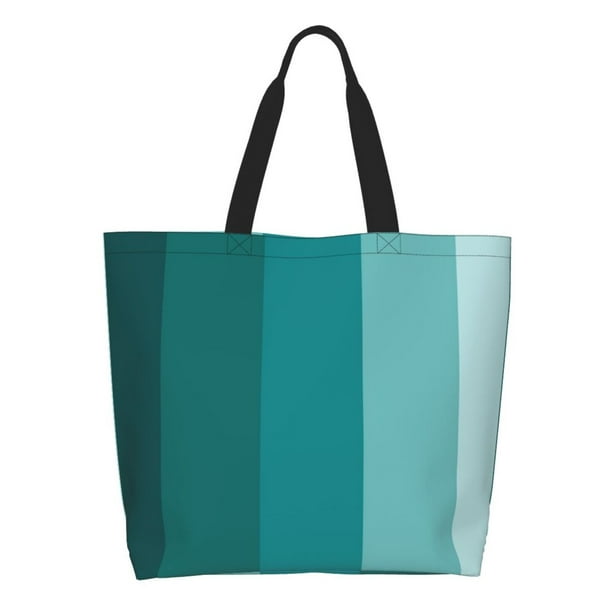 Easygdp Teal Color Bolsas Tote para Mujer, Bolsos de Hombro para Viaje, Bolsos de Mano de Gran Capacidad para Compras y Trabajo