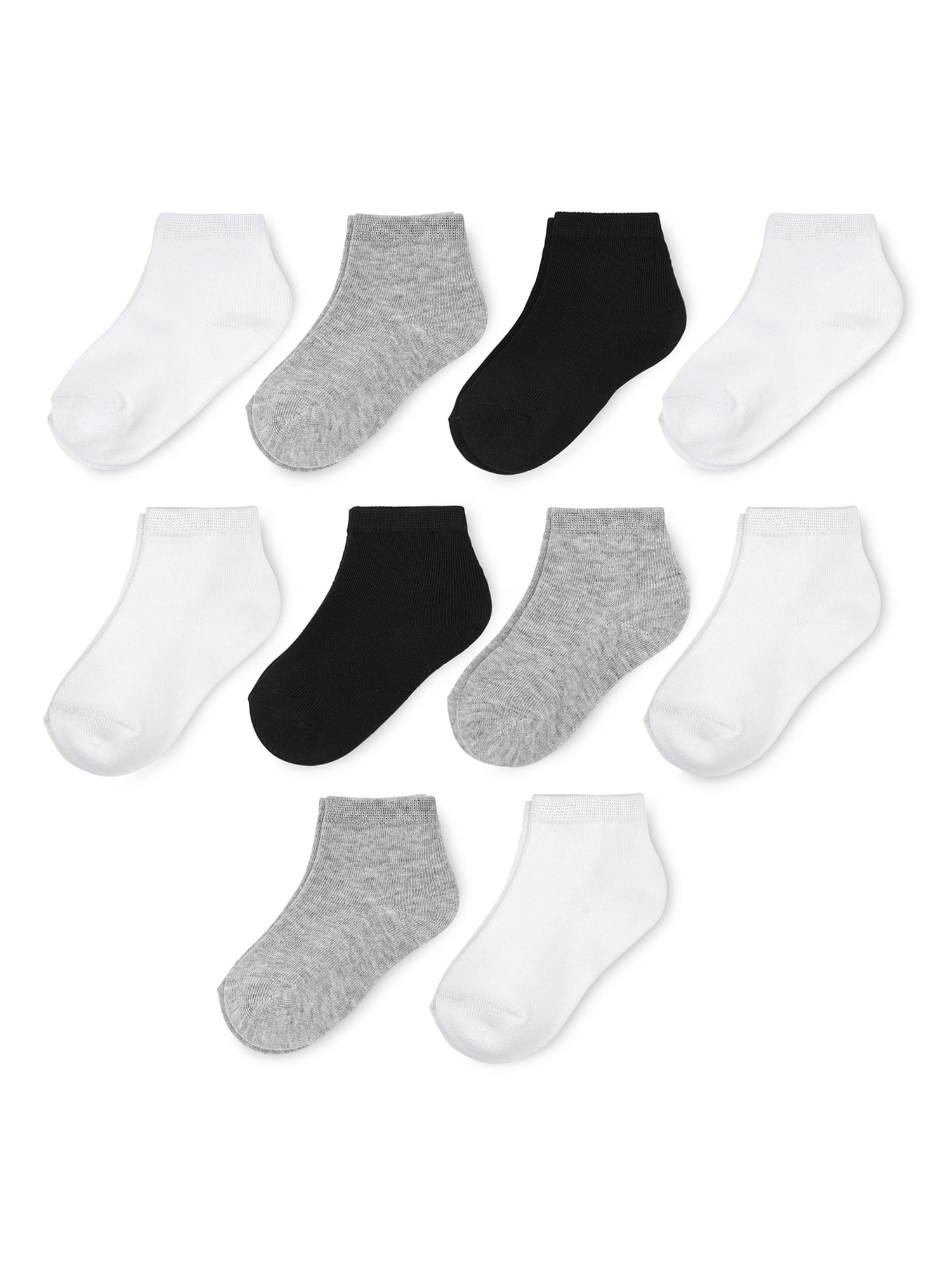Boys Grey 15 Pairs Ribbed Ankle Socks School Childrens Kids Plain Grey Socks