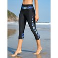 thumbnail image 4 of Charmo Womens Printed Swim Pants Quick Dry Swim Capris High Waisted Swim Bottoms, 4 of 6