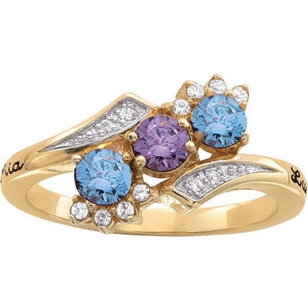 Personalized Desire Mother's Birthstone Ring available in 10kt Gold Plate, 10kt Gold and 14kt Gold