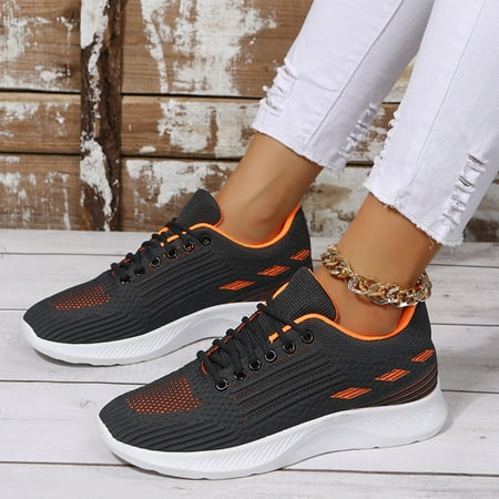 

Follure Ladies Wedge Breathable Sneakers Fashion Casual Breathable Soft Sole Sneakers