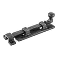 thumbnail image 5 of Renovators Supply Slide Bolt Latch 4" Black Wrought Iron Slide Bolt with Catch and Mounting Screws, 5 of 9