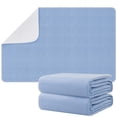 thumbnail image 1 of Estbridge Lot de 2 Alèses pour Incontinence Lavables - Alèse Imperméable pour Pipi pour Animaux, Adultes et Aînés, Protège-Matelas Réutilisable et Absorbant pour Lit, Sofa, Canapé (Bleu+blanc), 1 of 5