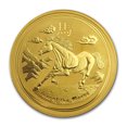 thumbnail image 1 of 2014 1 oz Gold Lunar Year of the Horse (Series II, Abrasions), 1 of 2