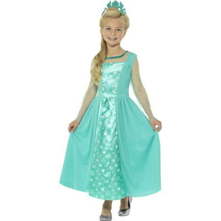 Smiffys 21837M Ice Princess Costume with Dress & Crown, Medium - Blue