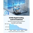 thumbnail image 3 of VEVOR Car Refrigerator, DC 12/24V AC100-240V Compressor Electric Cooler, -4°F to 68°F Truck Refrigerator with APP Control, Wheels&Dual Zone, 3 of 9