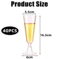 thumbnail image 5 of Copas de champán de plástico, paquete de 40 copas de champán rosas, copas de mimosa de plástico transparente, copas de acrílico desechables para brindar en bodas, accesorios de bar para fiestas,, 5 of 5