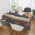 thumbnail image 2 of Yayeee Tablecloths 54" x 54" Rectangle Wrinkle Resistant Party Table Cover, Black Halloween Cat, 2 of 8