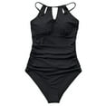 Cupshe Women's Black One Piece Swimsuit Tummy Control Cutout High Neck