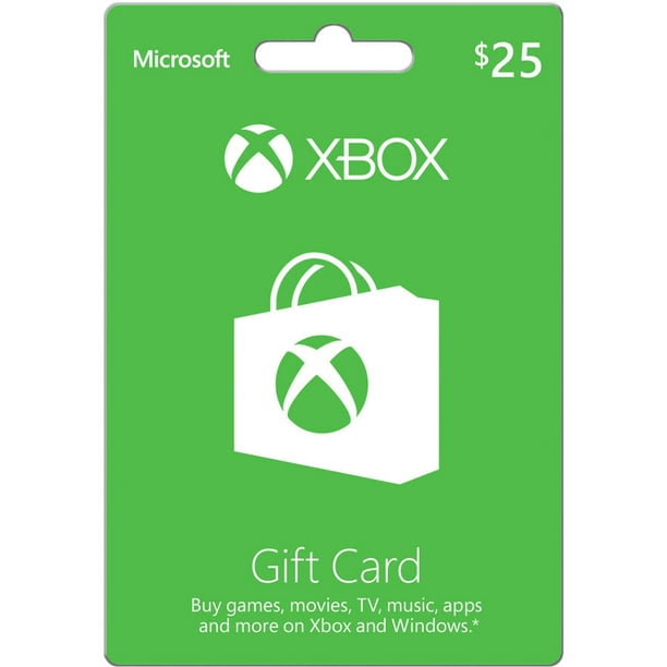 Xbox 25 Gift Card Walmart Com Walmart Com