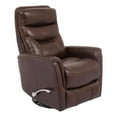 thumbnail image 2 of Home Square Leather Manual Swivel Glider Recliner in Chocolate - Set of 2, 2 of 7