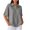 Khaki, variant on Yyuenw Women Lapel Collar Half Button Waffle Knit Drop Shoulder Short Sleeve Polo Solid Color Top for Casual Daily