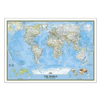 National Geographic World Classic Map, Laminated, 43.5" x 30.5"