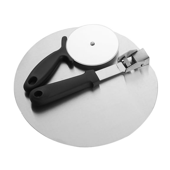 WHAMVOX Stainless Steel Pizza Cutter with Black Finish for Home Use and Easy to Clean 1 Set