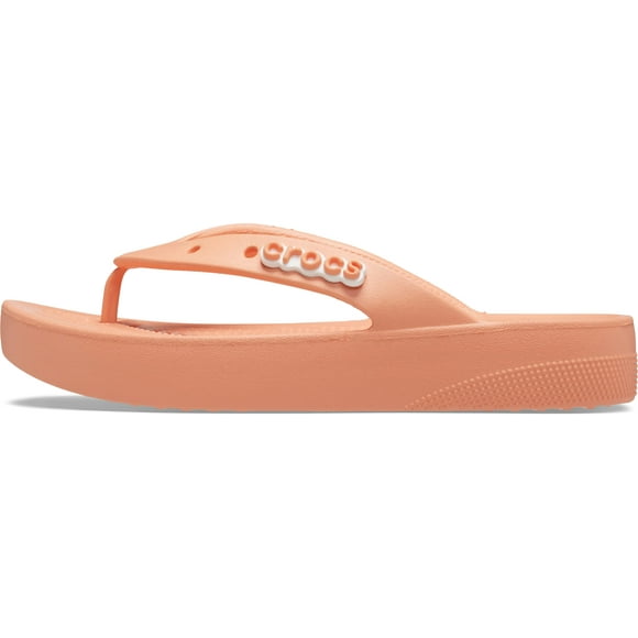 Crocs Women'S Classic Flip Flops | Platform Shoes Wedge Sandal Papaya 8