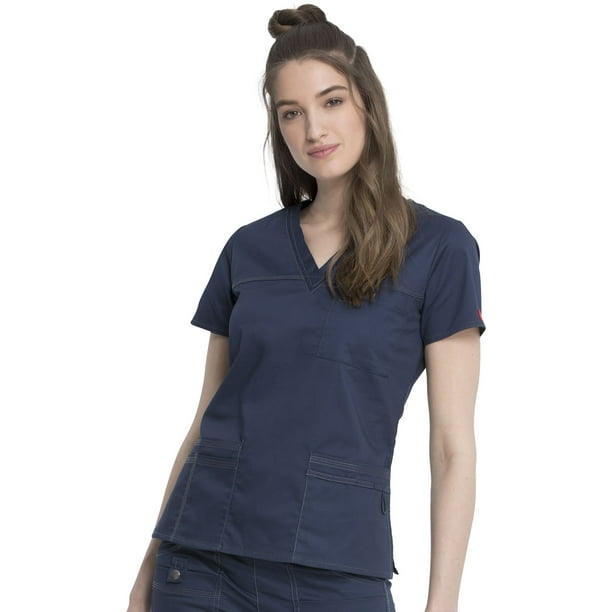 Dickies Dickies Gen Flex Scrubs Top for Women VNeck Plus Size 817455
