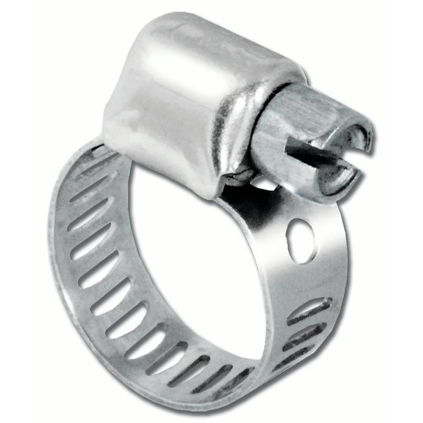 SAE Size 8 Range 1/2Inch13/16Inch Mini All Stainless Hose Clamp, 10