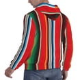 thumbnail image 6 of Lsque Mexican Serape Blanket Stripes Pattern Casual Men's Hoodie,Hooded Sweatshirt with Kangaroo Pocket,Pullover Hoodie-Medium, 6 of 7