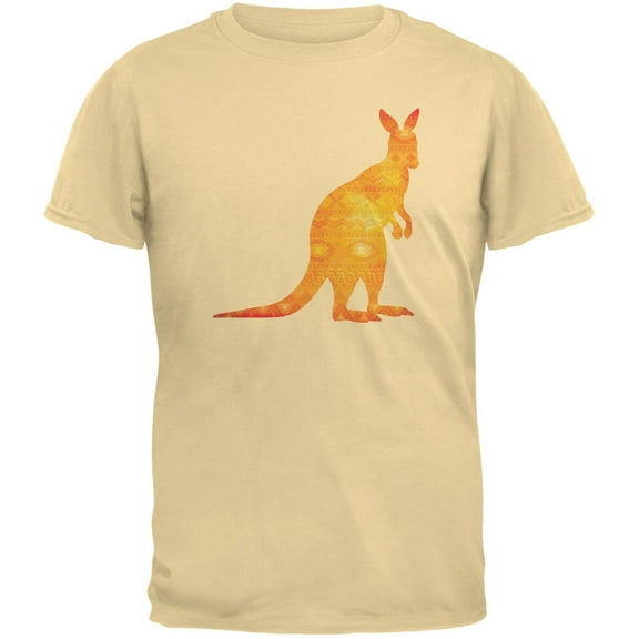Australian Spirit Animal Kangaroo Yellow Haze Adult T-Shirt - Small