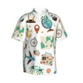 thumbnail image 2 of Balery Travel1 Print Men's Hawaiian Shirts Short Sleeve Beach Shirt Relaxed Fit Vacation Button Down Shirts-Medium, 2 of 9