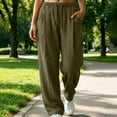 thumbnail image 2 of Vhkiploz Plus Size Wide Leg Joggers for Women's Drawstring Everyday Trousers Solid Color Sporty Workout Athletic Pants, 2 of 6