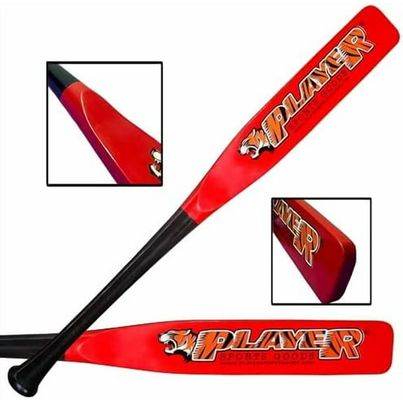 28" High Grade-Pro Maple Flat Half Paddle Training Baseball & Softball Bat Lenght:28"/ Weight: 16 Oz/Flat Barrel: 2.50" for Youth & Adult Players in Red & Black byLLC$$Sport & Recreation Other