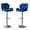 Blue, variant on Mauve Velvet Swivel Barstools Set of 2 with Adjustable Height and Diamond Tufted Seat for Kitchen Counter Island, Mid-Back Comfort