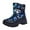style-02 Blue, variant on Gubotare Kids Winter Boots Toddler Snow Boots for Girls Boys Winter Warm Fur Lined Kids Non Slip Outdoor Shoes Size 3.5 (Blue,Big Kids 3.5)
