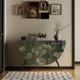 thumbnail image 4 of Armario de entrada de madera maciza ss25, mueble de comedor semicircular para el hogar, sala de estar, té, dormitorio, almacenamiento, pasillo, ca vertical, 4 of 4