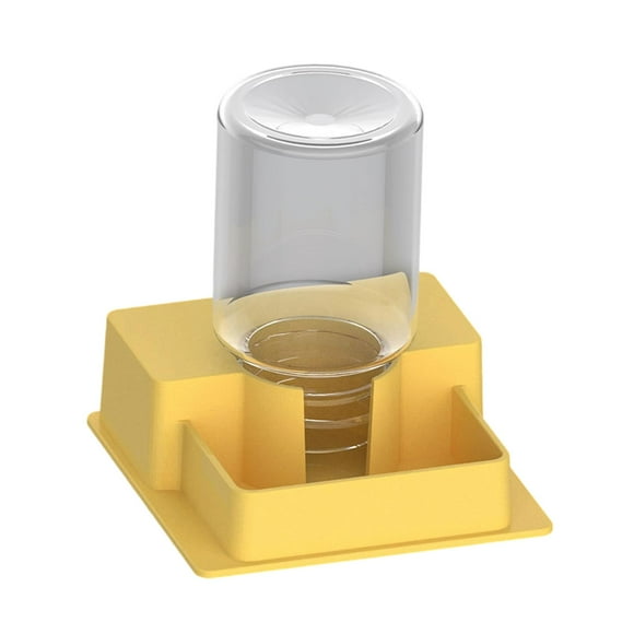S SERENABLE Automatic Reptile Water Dish with Watering Bottle for Tortoise Geckos Turtle Yellow