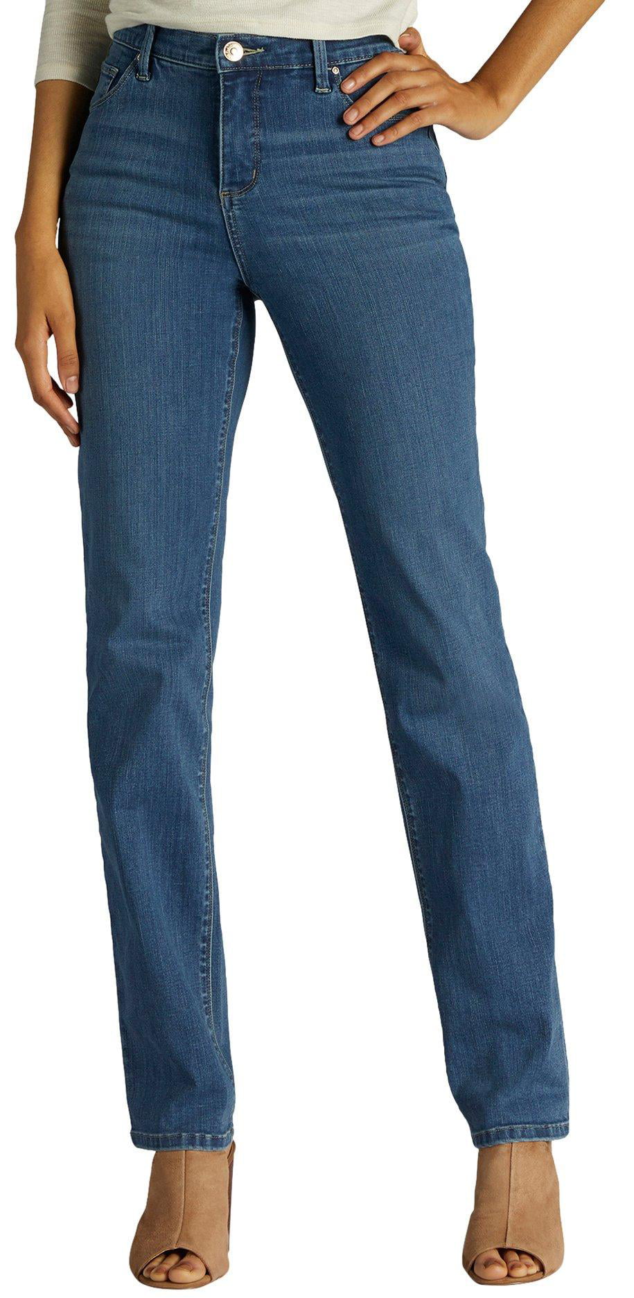 Lee - Lee Petite Relaxed Straight Leg Slim Fit Jeans - Walmart.com ...