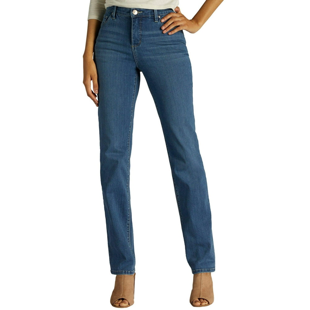 Lee - Lee Petite Relaxed Straight Leg Slim Fit Jeans - Walmart.com ...