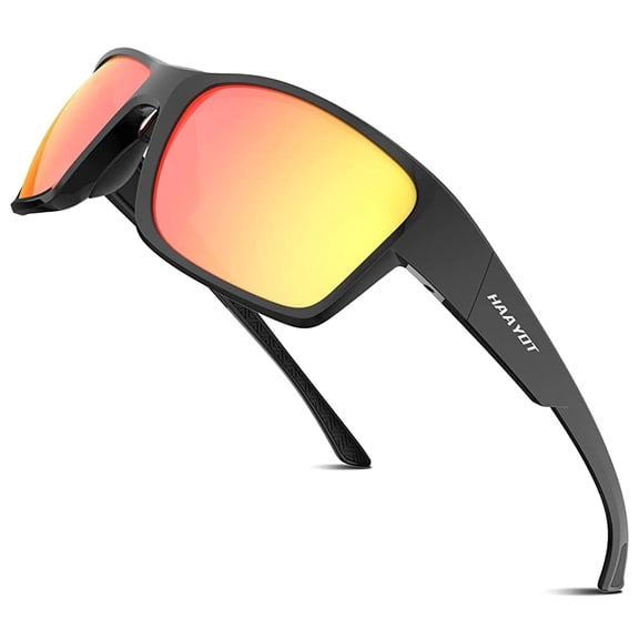 Polarized Sport Sunglasses for Men and Women, Flexible TR90 Frame for Cycling and Running