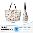 thumbnail image 4 of Honeii Mushrooms And Butterflies for Tote Bag with Adjustable Strap,Beach Bag, Waterproof Sandproof Beach Tote Bag, Large Capacity Foldable Beach Bags, 4 of 7