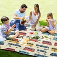 thumbnail image 4 of Buses Vehicle Beach Blanket Outdoor Picnic Blanket 78"x 78" Waterproof Foldable for Beach Camping Travel Hiking Grass Lawn Park, 4 of 5