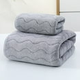 thumbnail image 1 of Xiao Hua Juego de 8 toallas de baño grises, de 35*75 cm, de felpa coral, ultrasuaves y altamente absorbentes, ideales para la limpieza facial y corporal, el baño, el gimnasio y para viajes., 1 of 5