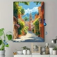 thumbnail image 4 of Mediterranean Street View Canvas Painting/Wall Art， Suitable for Living Room， Bedroom，Office， Hotel Decoration and more., 4 of 8