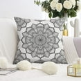 thumbnail image 3 of Eye-Catching Gray White Throw Pillow Covers – 16x16 inch, Set of 2 for Sofa, Couch or Outdoor, 3 of 7